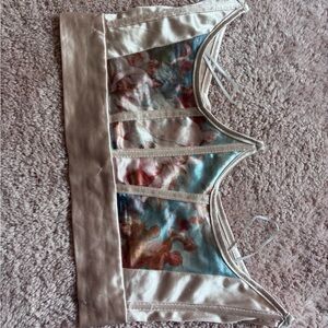 Elegant Cream and Multicolor Women's Bra